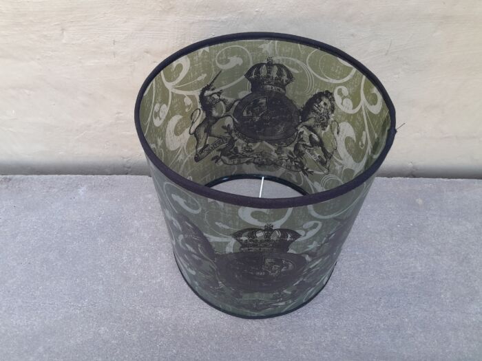 A Hand-made Lampshade with Crown and Lion (excludes lamp) - Image 11