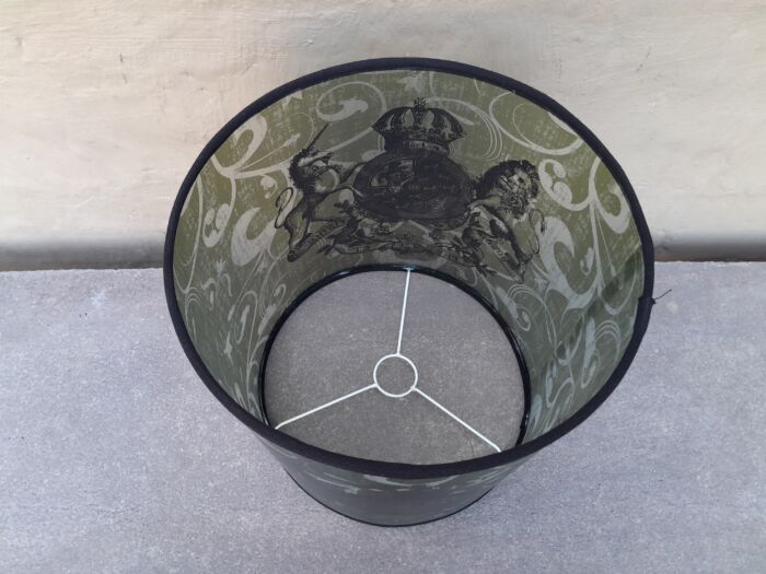 A Hand-made Lampshade with Crown and Lion (excludes lamp) - Image 10