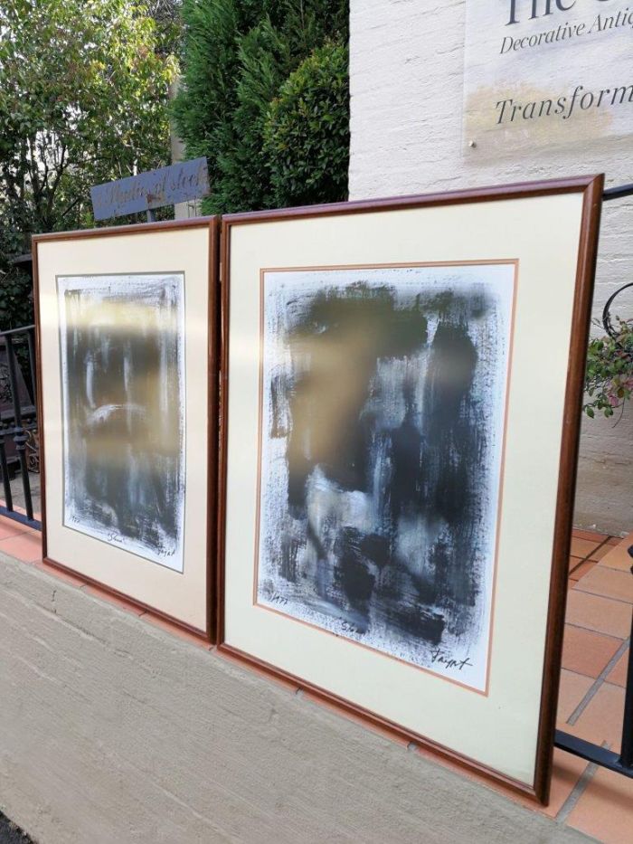 A Set of Two Acrylic on Paper Diptych, Storm - Image 4