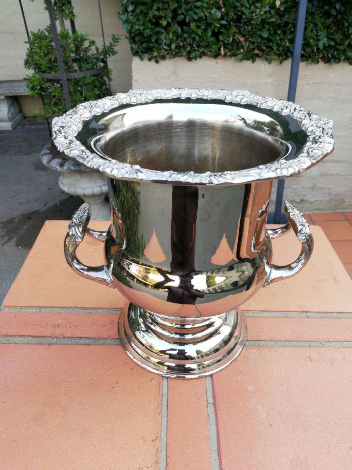 A Georgian Style Silver Plated Champagne Cooler - Image 3