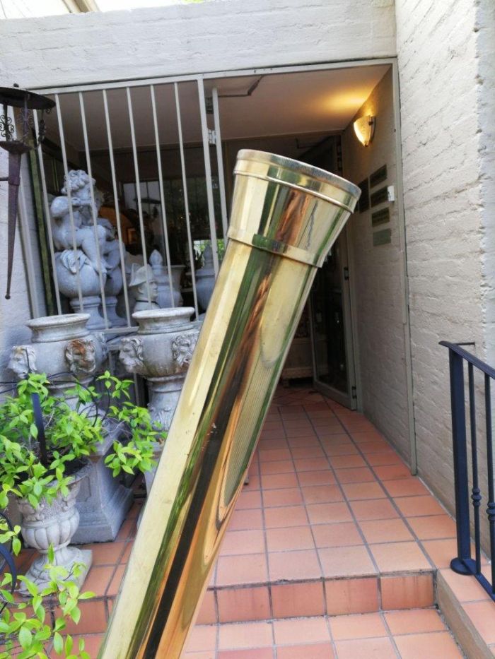 A Large Brass Stanley/ London Telescope on Tripod With Brass Fittings - Image 7