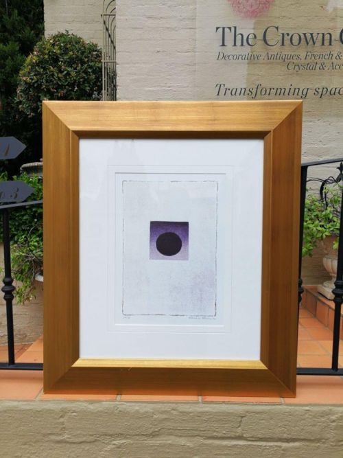 An Abstract Composition with Black Circle Lithograph