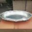 A Large And Heavy Silver Plate Seranco Serving Tray On Feet With Glass Liner