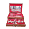 A Comprehensive Cooper Bros Kings Pattern Silver-Plated Twelve Place Cutlery Set In A Canteen