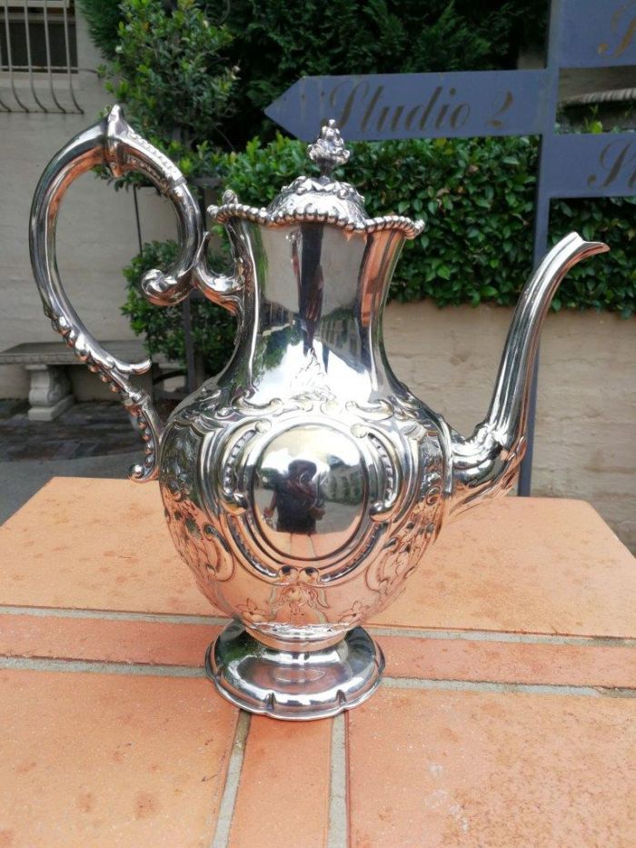 A Antique Four Pie3ce Tea And Coffee Set  E.P.N.S/Silver With Hallmarks - Image 5