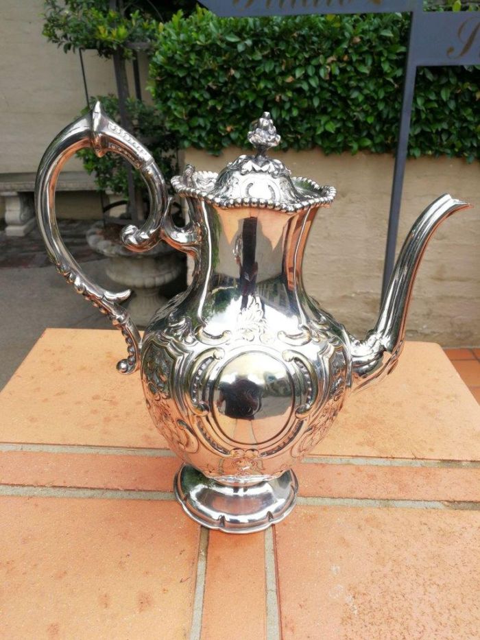 A Antique Four Pie3ce Tea And Coffee Set  E.P.N.S/Silver With Hallmarks - Image 6