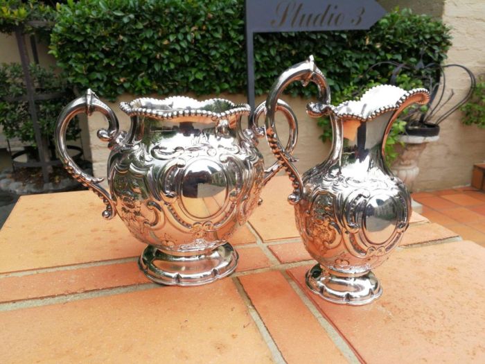 A Antique Four Pie3ce Tea And Coffee Set  E.P.N.S/Silver With Hallmarks - Image 7