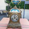 A Late 19th Century French Hand-Painted Five Piece Clock Garniture Set - Image 5