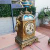 A Late 19th Century French Hand-Painted Five Piece Clock Garniture Set - Image 6