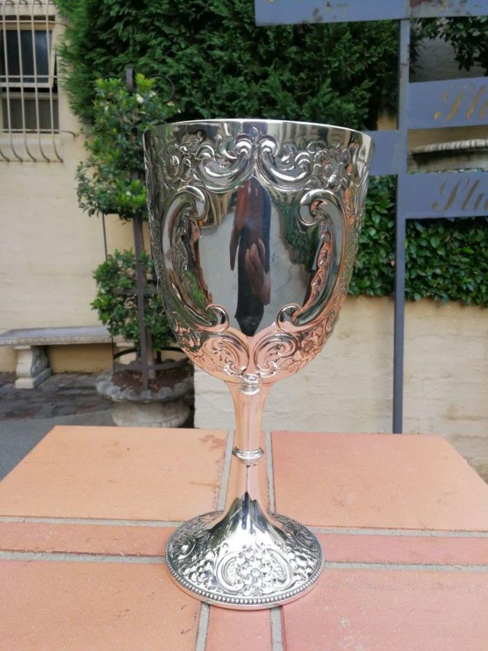 An Antique Victorian Silver Lage Size Goblet Sheffield  Circa 1897 500grams Silver