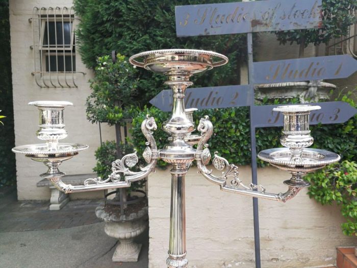 A Victorian Silver-Plate Candelabra - Image 6