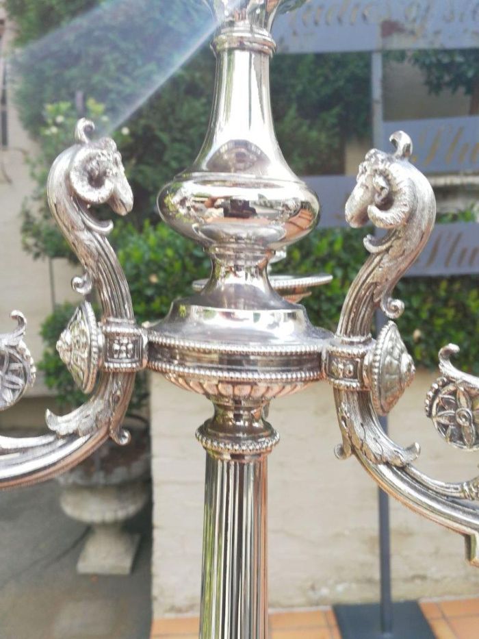 A Victorian Silver-Plate Candelabra - Image 7