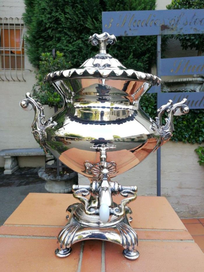 A 19th Century Large Silver-Plate Samovar - Image 2