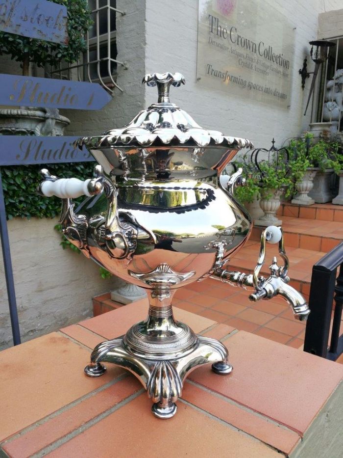 A 19th Century Large Silver-Plate Samovar - Image 4