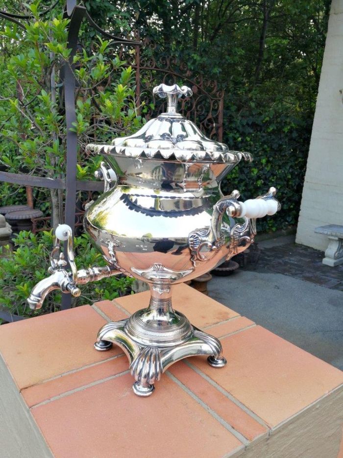 A 19th Century Large Silver-Plate Samovar - Image 5