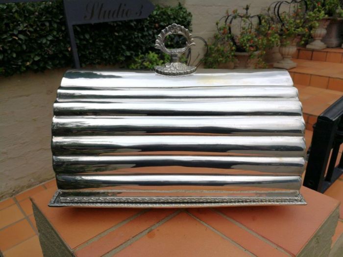 A Silver-Plated Barrel Cloche With Platter - Image 2