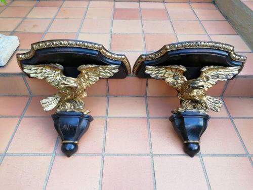 A 20th Century Pair Of Carved Wall Sconces