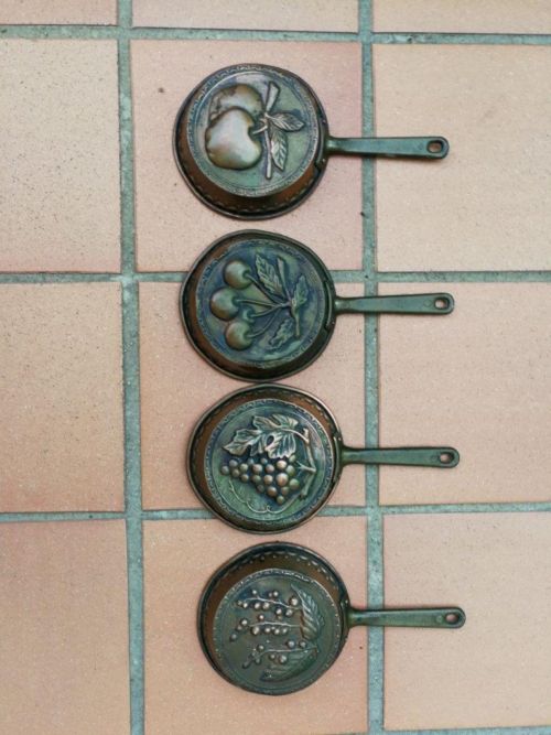A 20th Century French Set of Four Copper Jelly Moulds