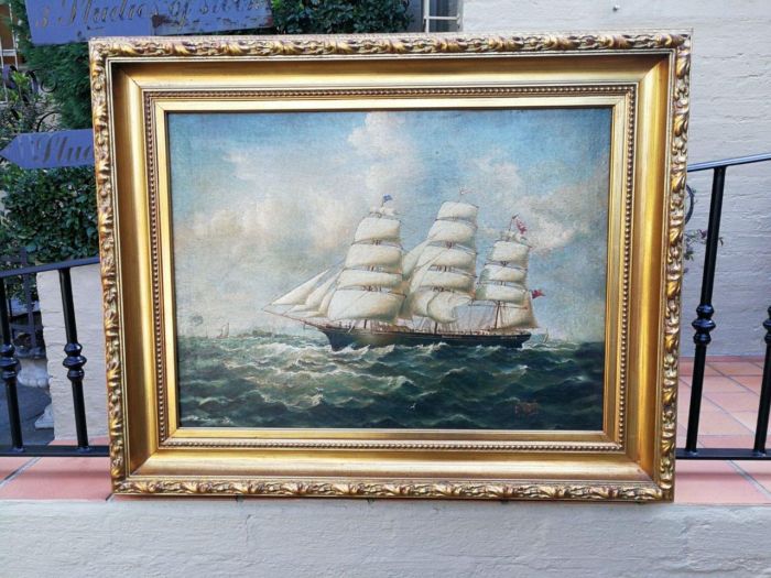 A Pair of 19th Century English Oil on Canvas Paintings in Gilt Frames Signed F. Nash - Image 5