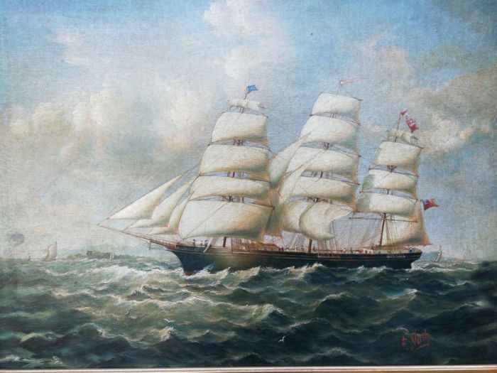 A Pair of 19th Century English Oil on Canvas Paintings in Gilt Frames Signed F. Nash - Image 6