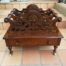 An Edwardian Circa 1905 Mahogany and Inlaid Canterbury with Drawer and on Castors