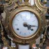 An Antique Circa Early 1900 Brass Garniture Clock Set with Key. Comprising a Clock and Pair of Candelabras - Image 10