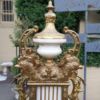 An Antique Circa Early 1900 Brass Garniture Clock Set with Key. Comprising a Clock and Pair of Candelabras - Image 11
