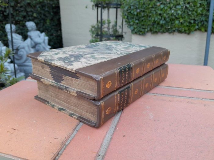 An Antique Circa 1807 Collection of Two Hard Cover Books of Elegant Episties  Published by J. Mawman - Image 3