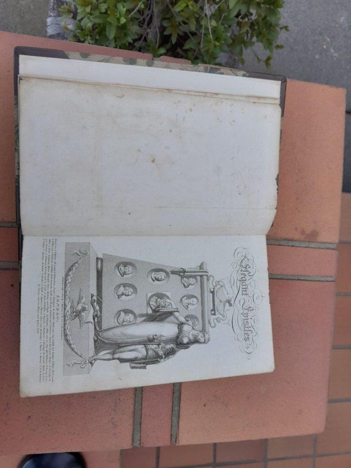 An Antique Circa 1807 Collection of Two Hard Cover Books of Elegant Episties  Published by J. Mawman - Image 4