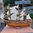 A 20th Century Handmade Wooden Model Ship