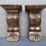 A 20th Century Pair Of Hand -Gilded And Carved Wooden Wall Sconces