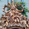 A 20th Century Baroque Style Heavily Carved And Ornate Gilt-Framed Bevelled Glass Mirror - Image 4