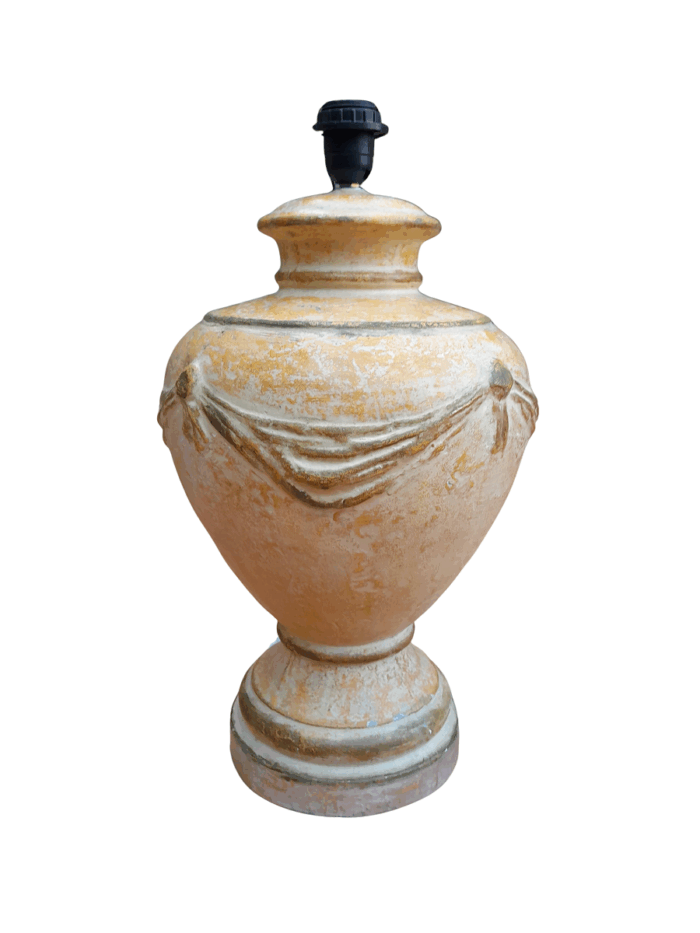 A Terracotta Colour Urn Shape Lamp Base