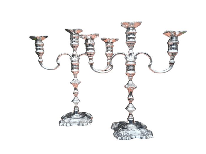 A Pair Of Elizabeth Ll Silver Candlesticks By Mappin & Webb Birmingham 1972