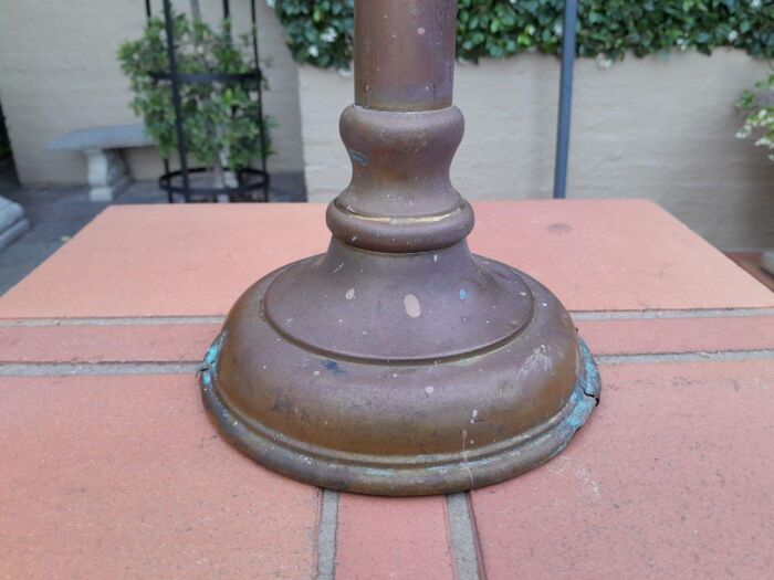An Antique 20th Century Brass Seven Light Alter Candelabra - Image 7