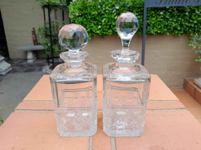 A Pair Of Cut Crystal Whiskey - Image 2