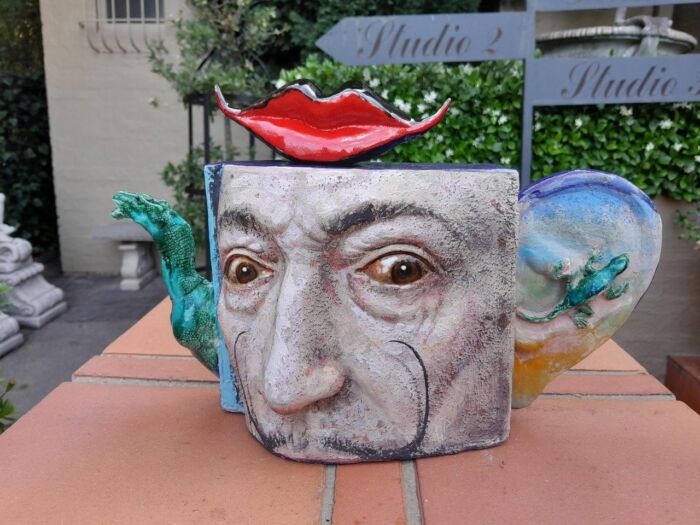 A 20th Century Set Of Two Books LES DÎNERS DE GALA & THE WINES OF GALA By Salvador Dalí And A Noi Volkov (Russian 1947 -) SALVADOR DALÍ TEAPOT  Signed, Dated 05 And Numbered 12/30painted And Glazed Ceramic - Image 6