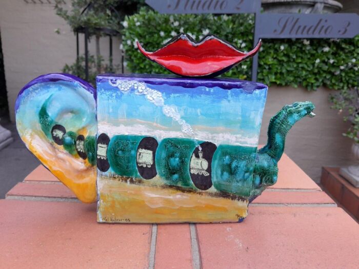 A 20th Century Set Of Two Books LES DÎNERS DE GALA & THE WINES OF GALA By Salvador Dalí And A Noi Volkov (Russian 1947 -) SALVADOR DALÍ TEAPOT  Signed, Dated 05 And Numbered 12/30painted And Glazed Ceramic - Image 7