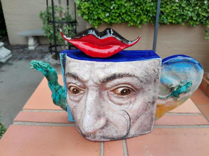 A 20th Century Set Of Two Books LES DÎNERS DE GALA & THE WINES OF GALA By Salvador Dalí And A Noi Volkov (Russian 1947 -) SALVADOR DALÍ TEAPOT  Signed, Dated 05 And Numbered 12/30painted And Glazed Ceramic - Image 10