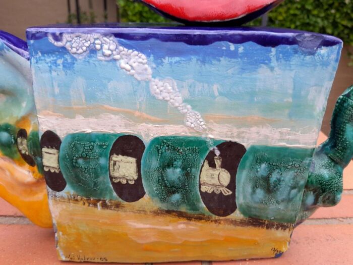 A 20th Century Set Of Two Books LES DÎNERS DE GALA & THE WINES OF GALA By Salvador Dalí And A Noi Volkov (Russian 1947 -) SALVADOR DALÍ TEAPOT  Signed, Dated 05 And Numbered 12/30painted And Glazed Ceramic - Image 13