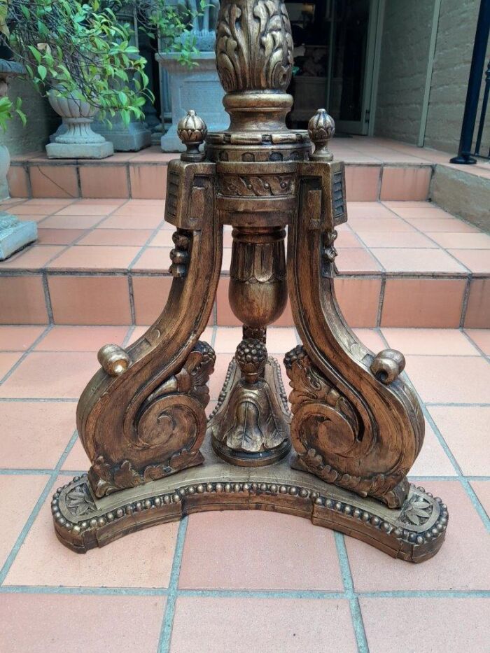 A 20th Century Pair Of French Style Giltwood Floor Or Table Candle Holders / Sticks / Plinths - Image 7