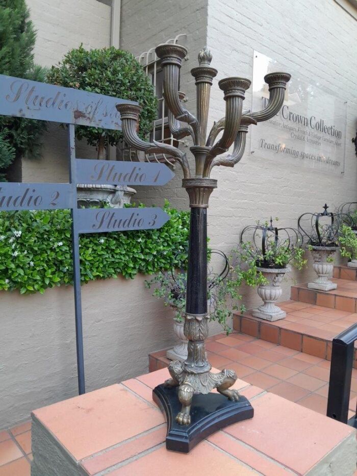 A 19th Century French Bronze And Granite Candelabra - Image 2