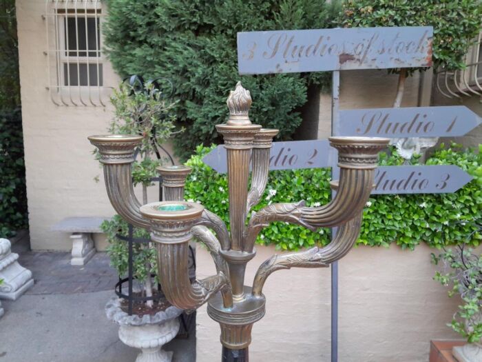 A 19th Century French Bronze And Granite Candelabra - Image 3
