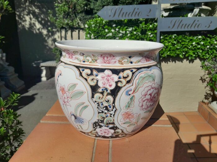 A 20th Century Large Oriental Style Ceramic Bowl/Planter