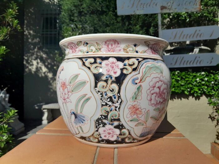 A 20th Century Large Oriental Style Ceramic Bowl/Planter - Image 2