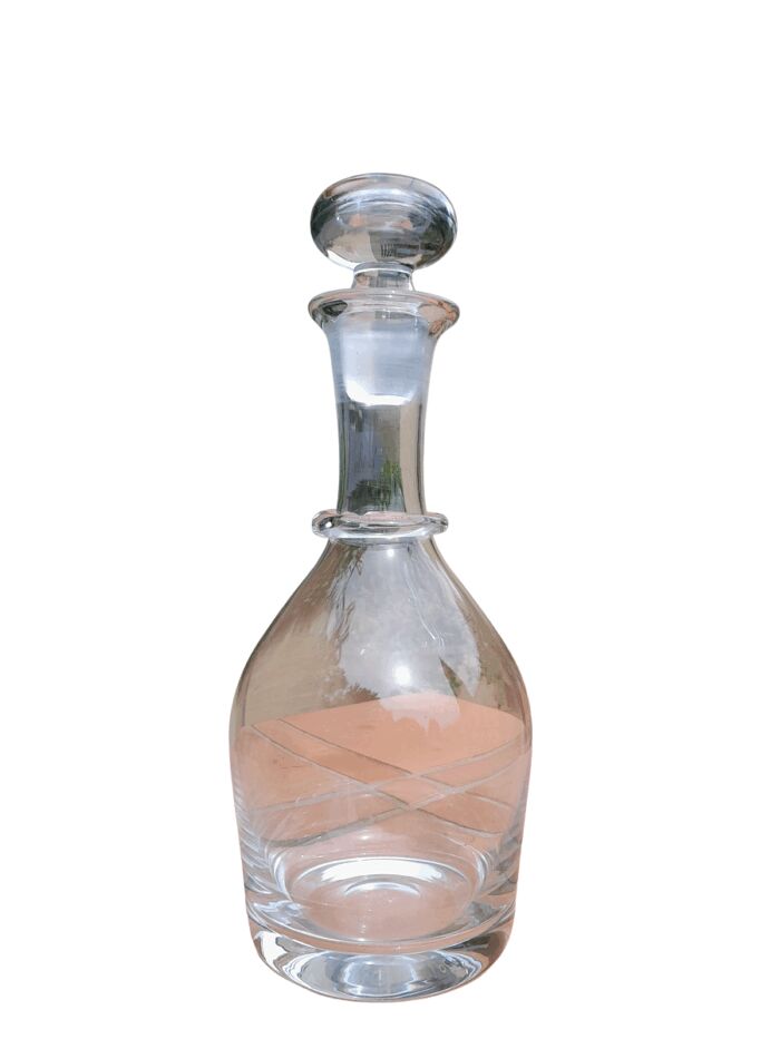 A Hand Blown Crystal Decanter with Stopper
