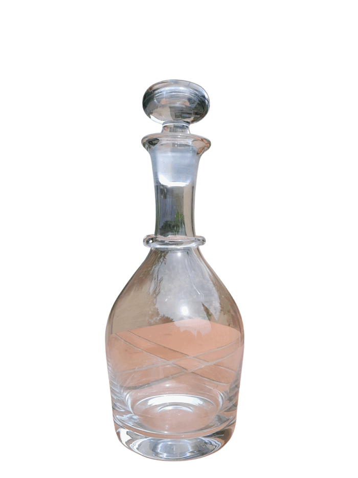 A Hand Blown Crystal Decanter with Stopper
