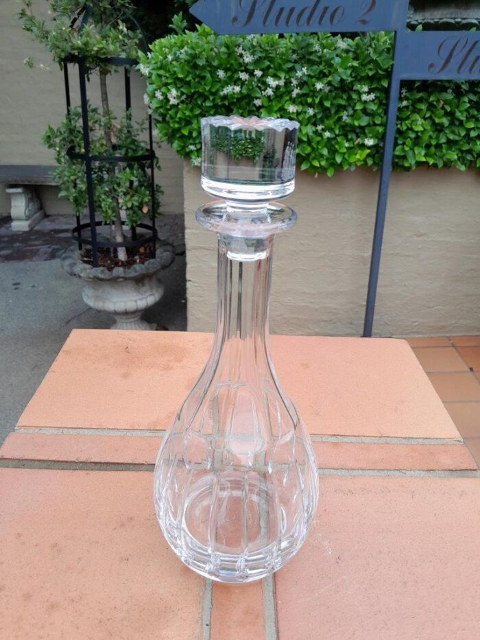 A Hand Blown Crystal Decanter With Stopper - Image 2