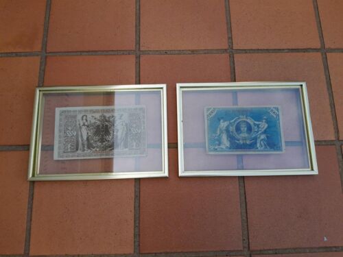 A Pair Of Gilt Framed German Bank Notes From 1903 And 1910