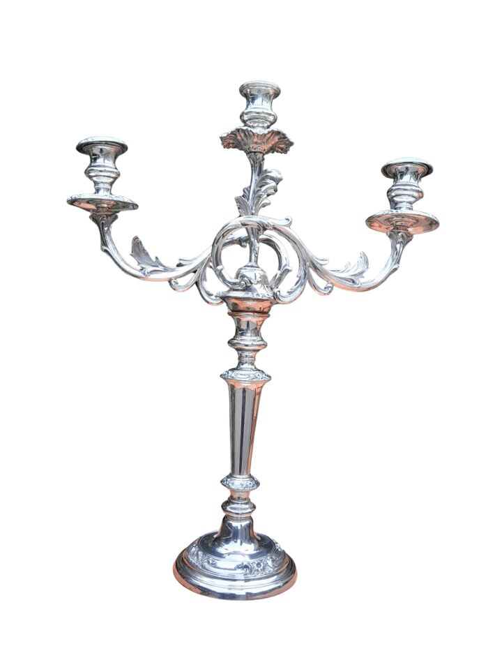 A 20th Century Silver Plate Candelabra
